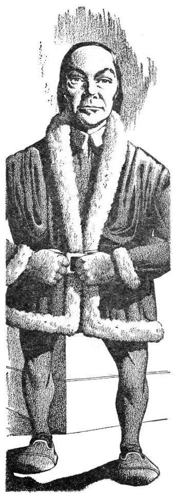 The Squire of Fife from "The Currents of Space" by Isaac Asimov in the November 1952 issue of Astounding Science Fiction. Art by H. R. van Dongen.