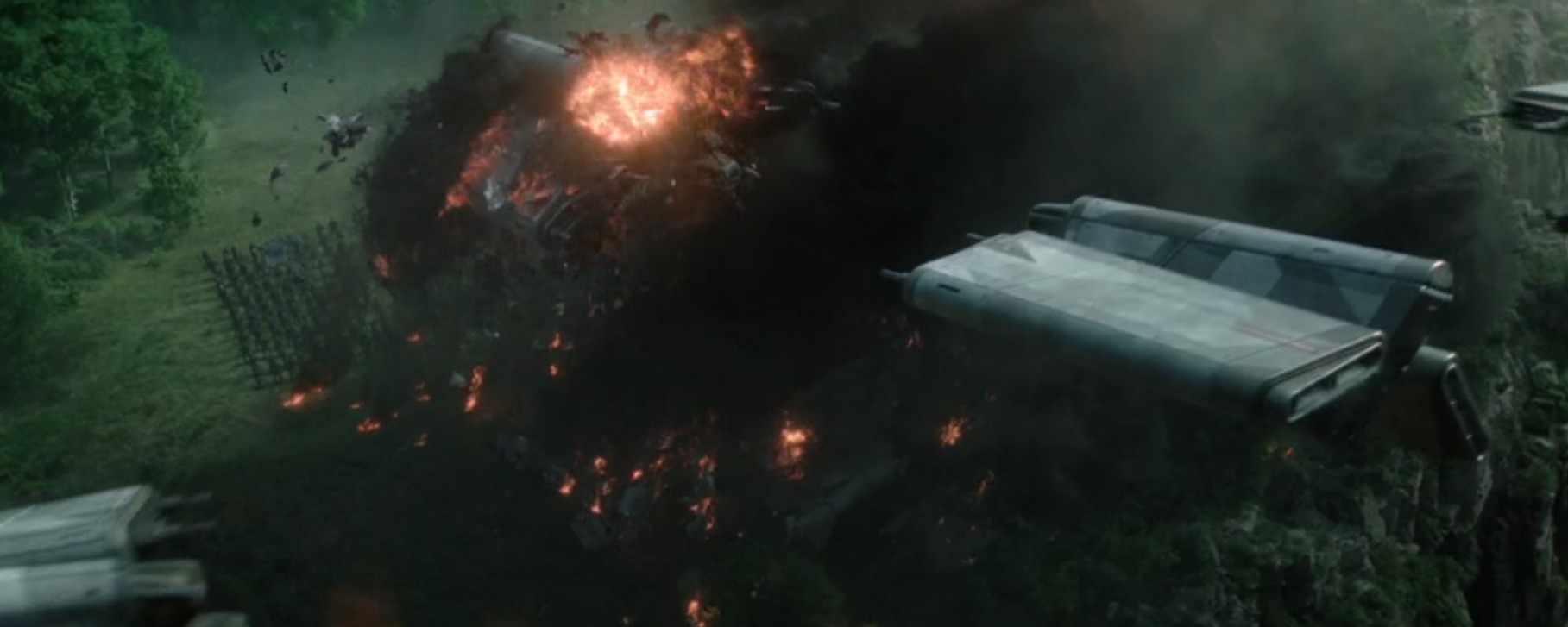 Kalganian ships fire at each other.